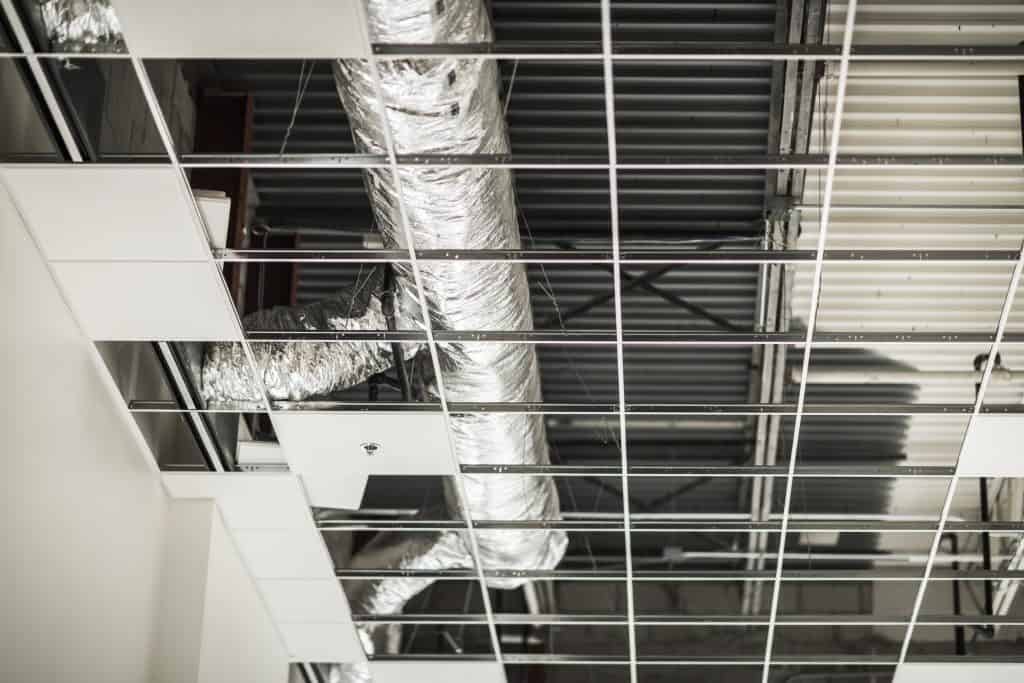 Commercial Building HVAC Ceiling Installation
